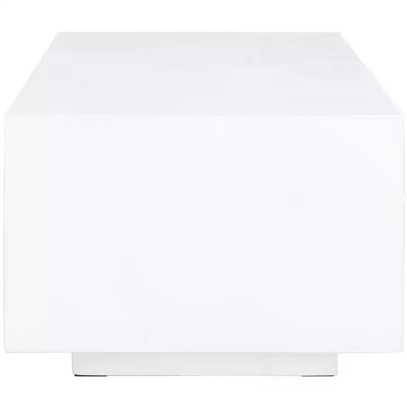 Table basse rectangulaire en faux béton blanc, MDF, aucun assemblage requis, 40"x20"x14"