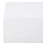 Table basse rectangulaire en faux béton blanc, MDF, aucun assemblage requis, 40"x20"x14"