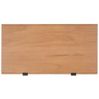 Table basse en bois avec 2 tiroirs et façade en cannage de rotin, pieds fuselés, supporte 68 kg