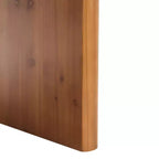 Table basse rectangulaire marron rustique, piètement tréteau, plateau en bois de sapin, 119x58x45 cm