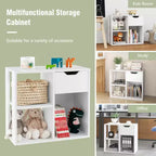 Costway Organiseur de bibliothèque 1/2 PCS 3 cubes avec étagère de rangement à 2 niveaux et tiroir coulissant Noir/Blanc