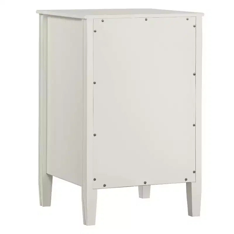 Table de chevet 2 tiroirs avec étagère ouverte, MDF et contreplaqué, gris, 17"x15.75"x26.75"