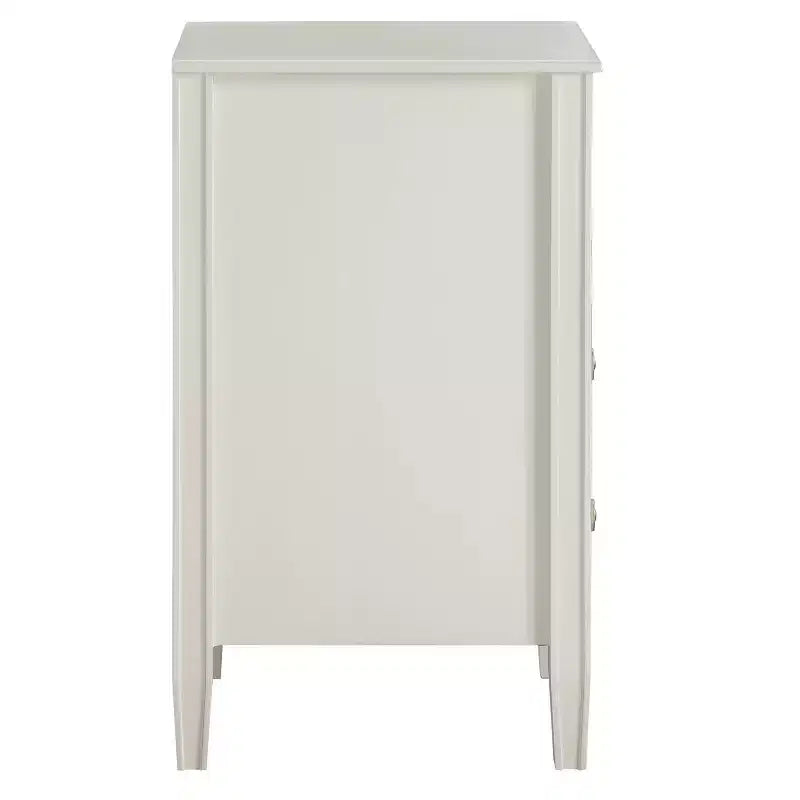 Table de chevet 2 tiroirs avec étagère ouverte, MDF et contreplaqué, gris, 17"x15.75"x26.75"
