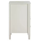 Table de chevet 2 tiroirs avec étagère ouverte, MDF et contreplaqué, gris, 17"x15.75"x26.75"