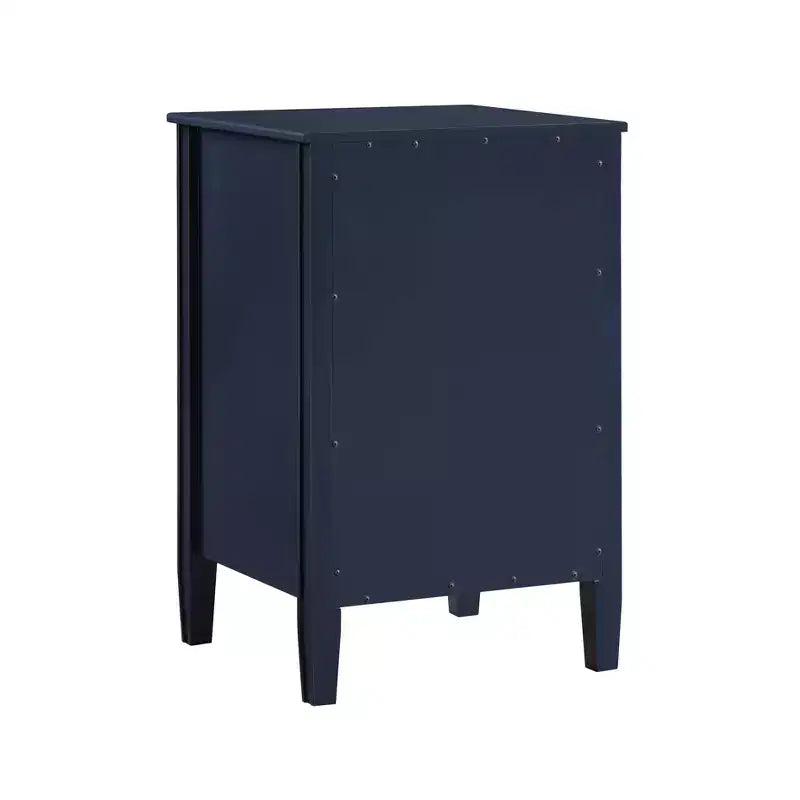 Table de chevet 2 tiroirs avec étagère ouverte, MDF et contreplaqué, gris, 17"x15.75"x26.75"