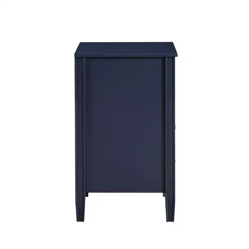 Table de chevet 2 tiroirs avec étagère ouverte, MDF et contreplaqué, gris, 17"x15.75"x26.75"