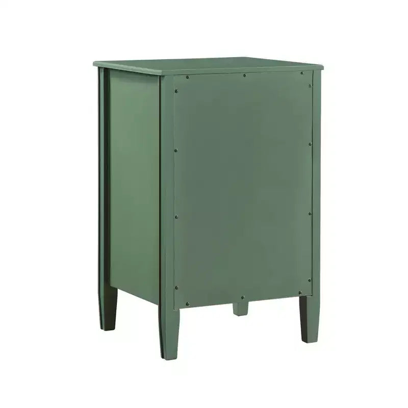 Table de chevet 2 tiroirs avec étagère ouverte, MDF et contreplaqué, gris, 17"x15.75"x26.75"