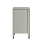 Table de chevet 2 tiroirs avec étagère ouverte, MDF et contreplaqué, gris, 17"x15.75"x26.75"