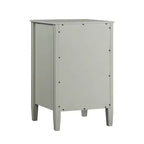 Table de chevet 2 tiroirs avec étagère ouverte, MDF et contreplaqué, gris, 17"x15.75"x26.75"